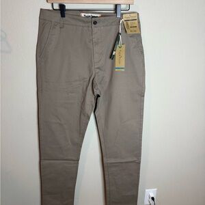 Tailor Vintage Men’s Slim Fit Chino Pants 33x32 Taupe Stretch New with Tags